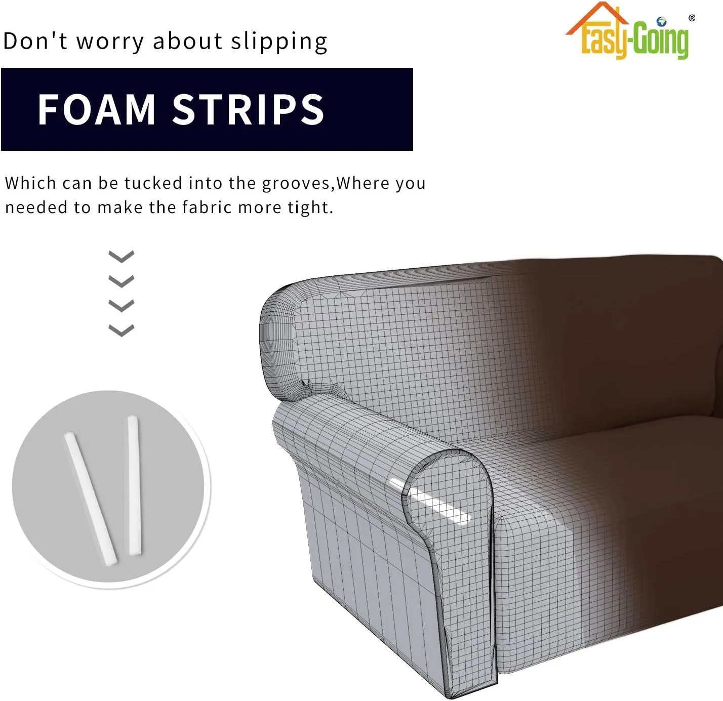Easy-Going Fleece Stretch Sofa Slipcover Spandex Non-Slip Soft Couch Sofa Cover, Washable Furniture Protector with Anti-Skid Foam and Elastic Bottom for Kids, Pets(Sofa, Coffee)