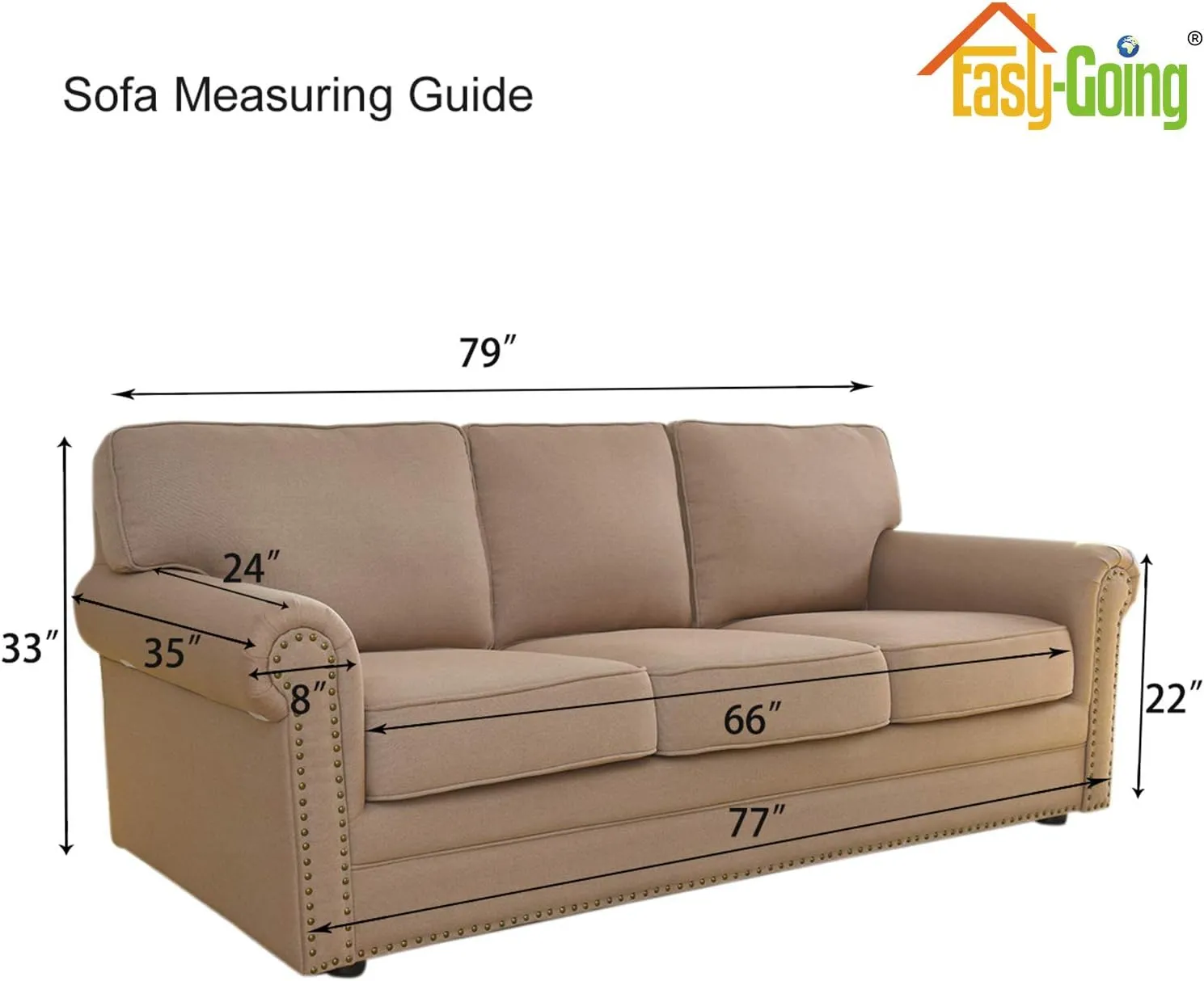 Easy-Going Fleece Stretch Sofa Slipcover Spandex Non-Slip Soft Couch Sofa Cover, Washable Furniture Protector with Anti-Skid Foam and Elastic Bottom for Kids, Pets(Sofa, Coffee)
