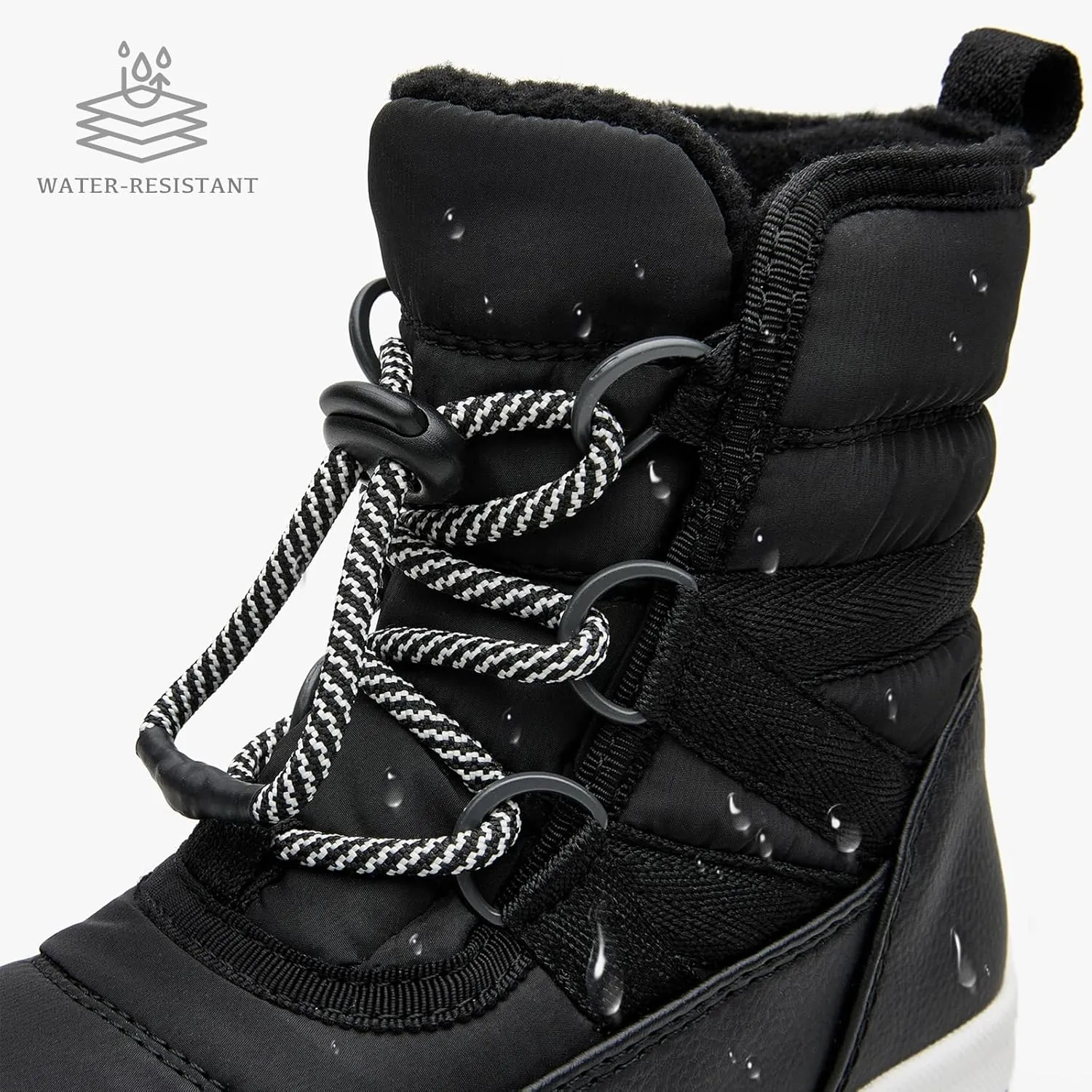 EasyStar Girls Boys Winter Cold Weather Warm Easy on off Water Resistance Snow Boots