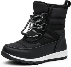 EasyStar Girls Boys Winter Cold Weather Warm Easy on off Water Resistance Snow Boots