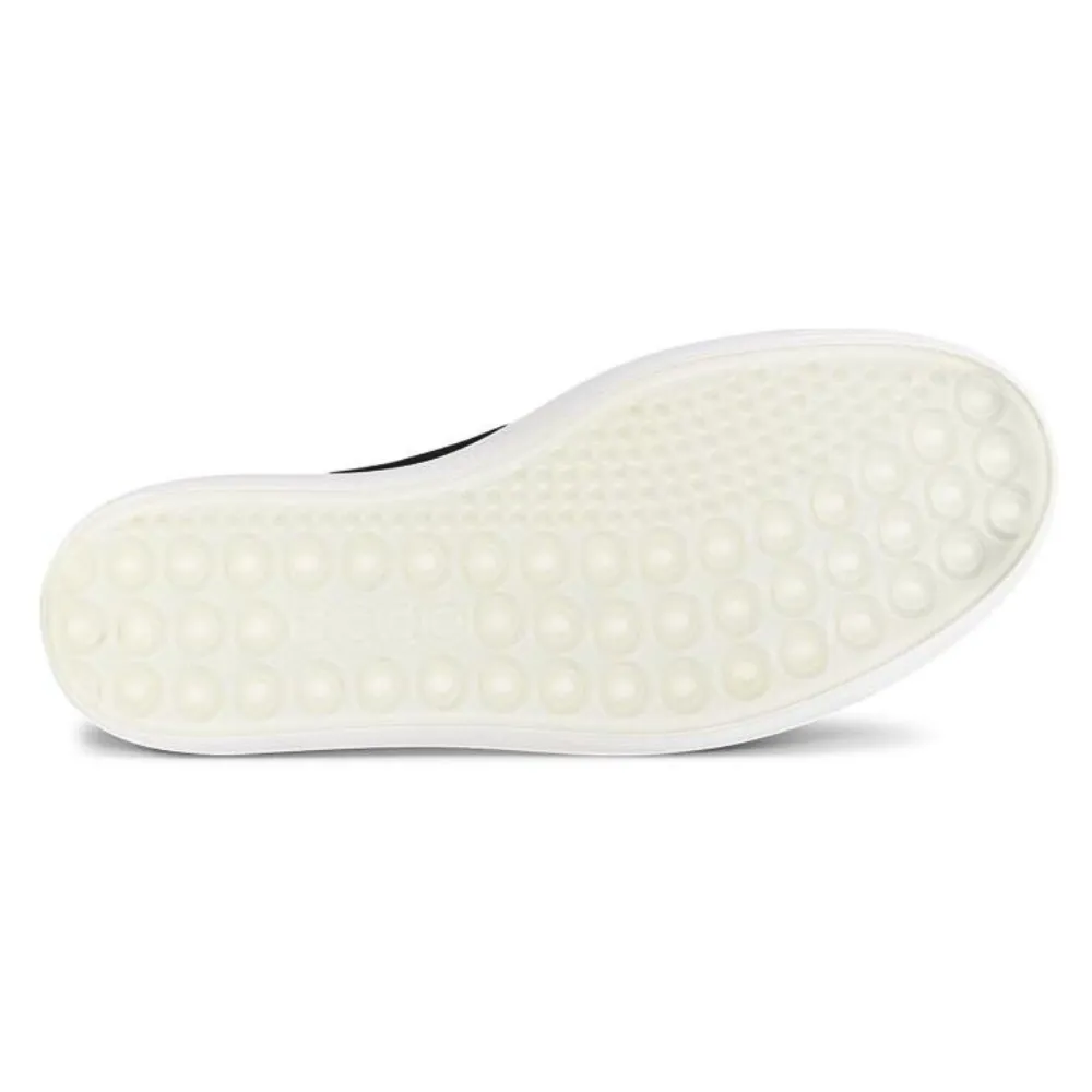 Ecco Soft 7 Woven Black Leather Slip-On (Women's)