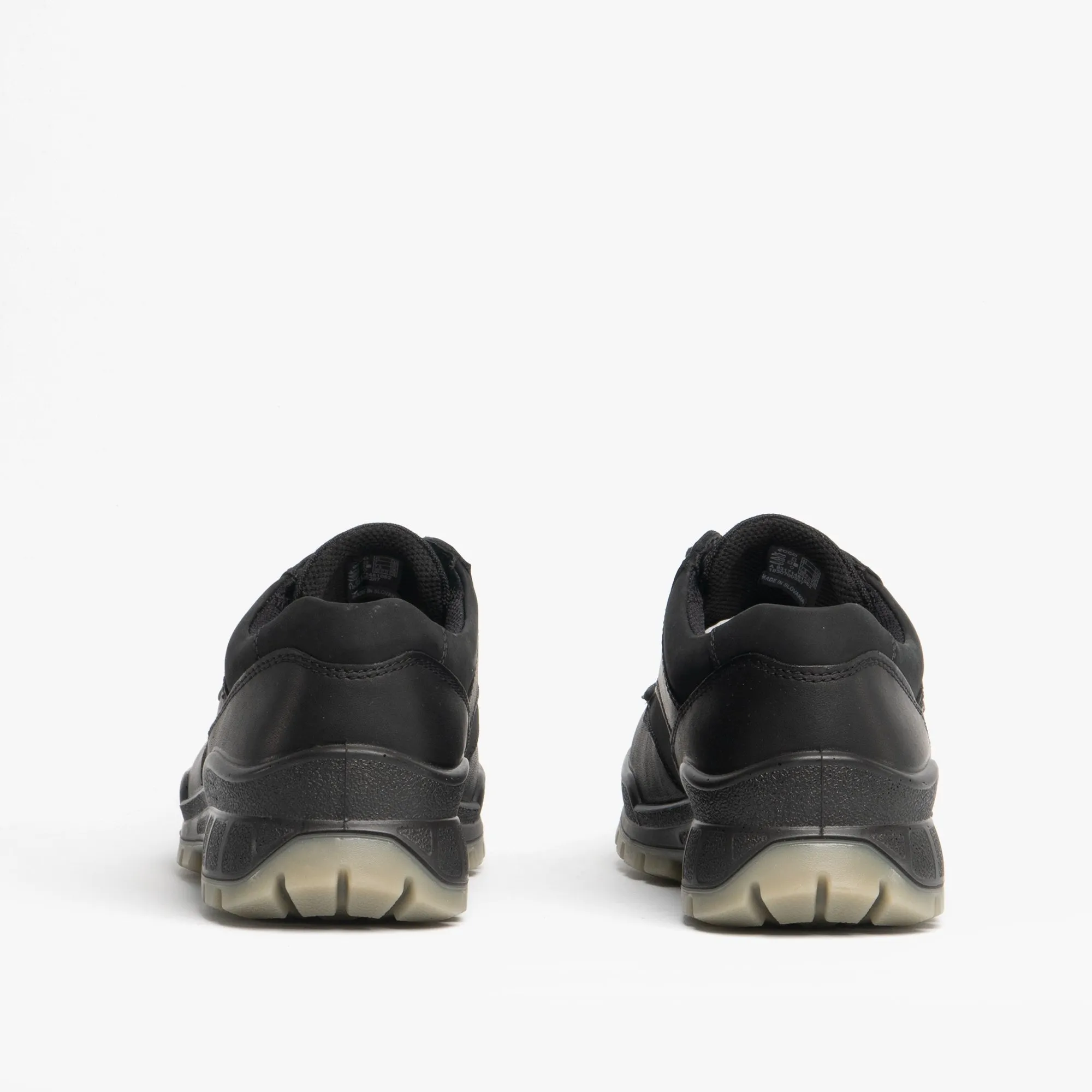 ECCO TRACK 25 Mens Leather Waterproof Lace Up Walking Shoes Black