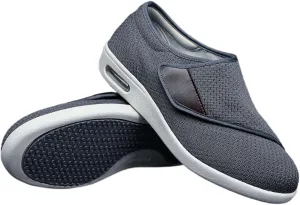 Edema Shoes with Fully Adjustable Closures, Easy On/Off, Air Cushion Walking Sneakers for Elderly Swollen Feet, for dad, Husband, Grandpa