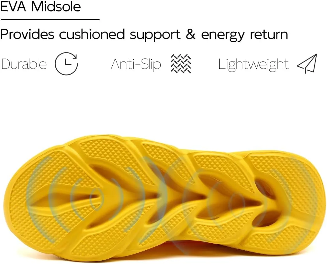 EGMPDA Men Shoes Running Slip On Tennis Walking Shoes Lightweight Breathable Sneakers for Gym Work Casual Soft Sole Trainers Non Slip Athletic Footwear Light_Green Size US 6.5