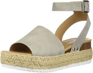 Epic sale Embellished Open Topic Soda Ankle Grey Toe Wedge Fairly priced Rubber Flatform Casual Strap Sole