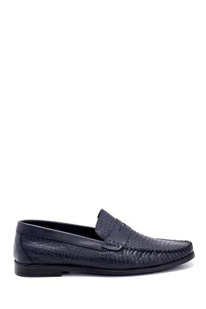 Erkek Deri Baskılı Loafer