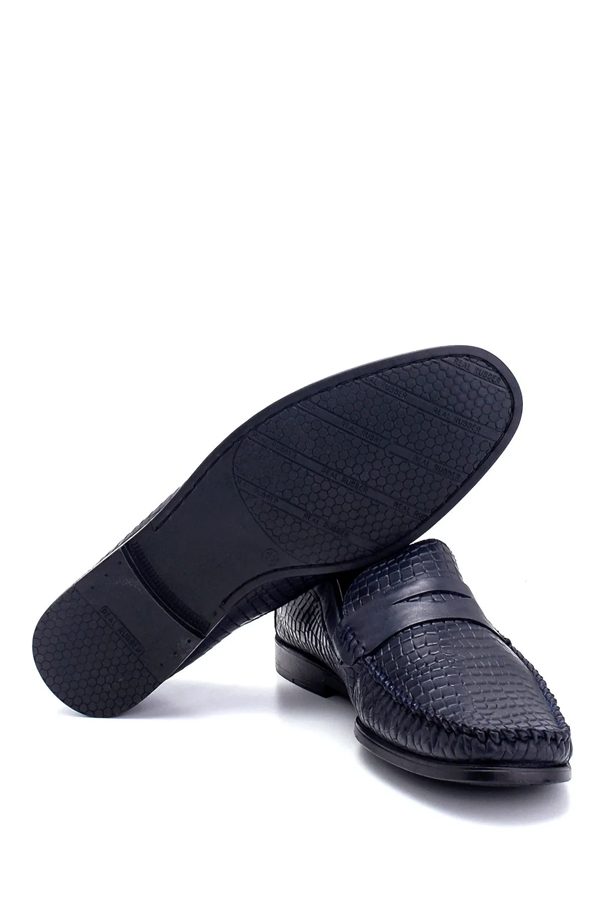 Erkek Deri Baskılı Loafer