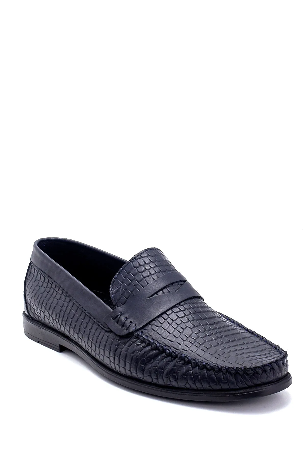 Erkek Deri Baskılı Loafer