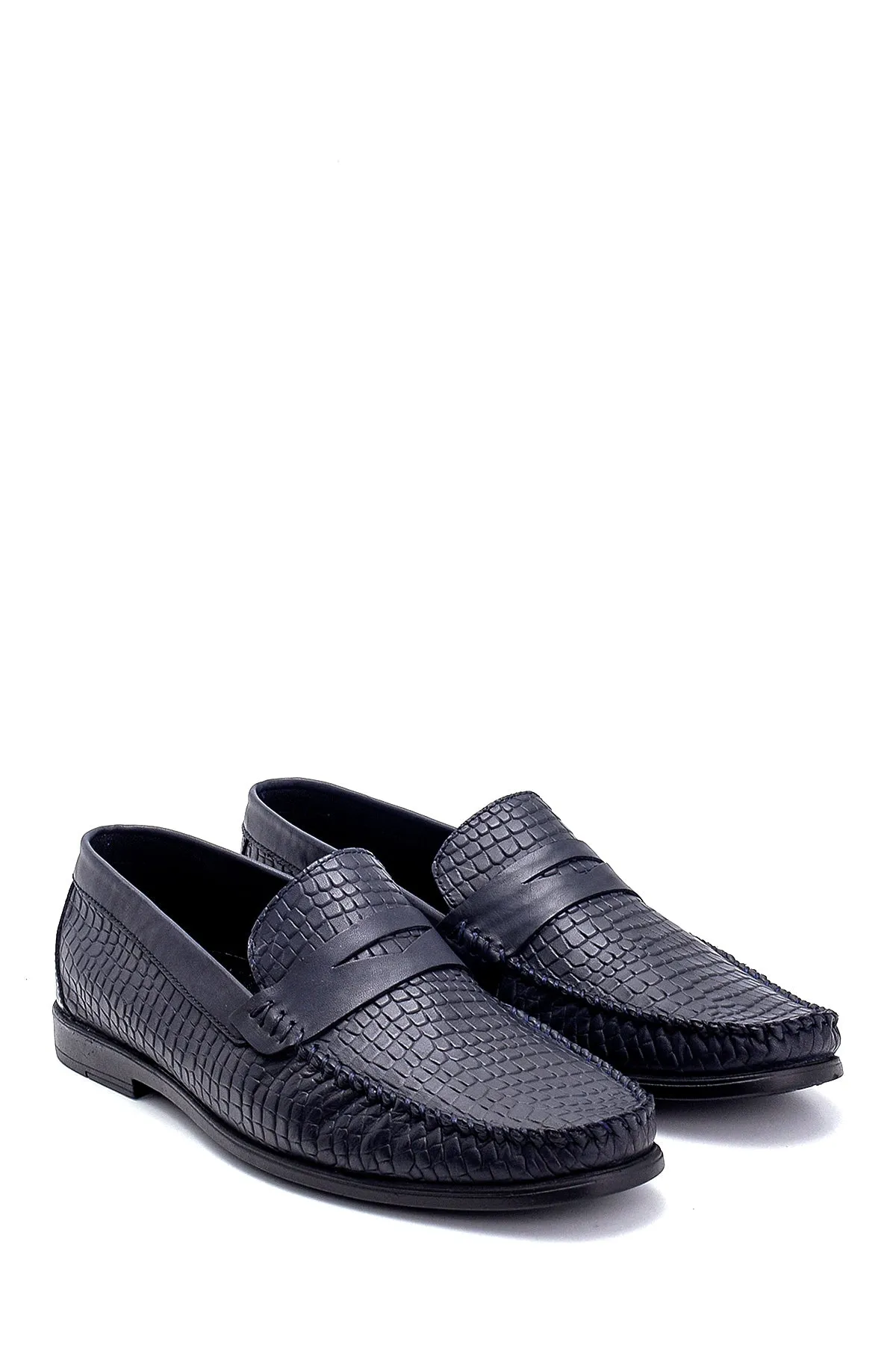 Erkek Deri Baskılı Loafer