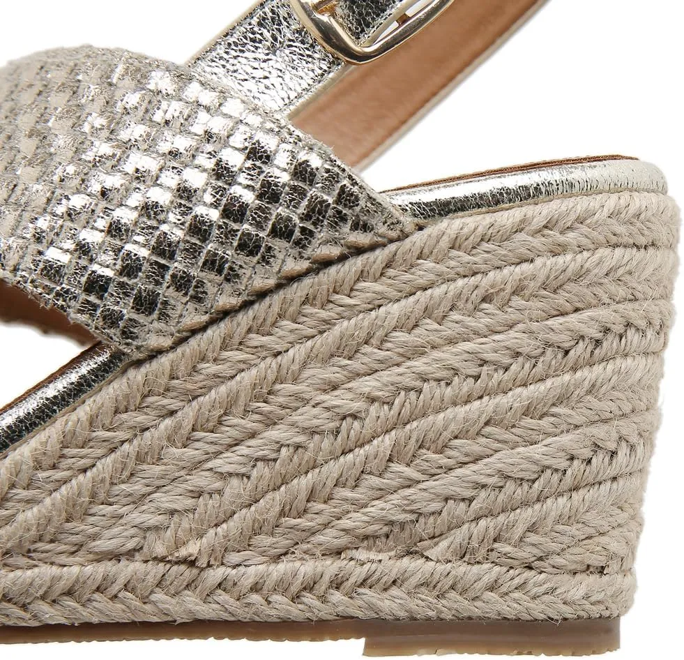 Espadrille Wedge Sandals for Women Open Toe Slingback Platform High Heels Summer Beach Dressy Sandal