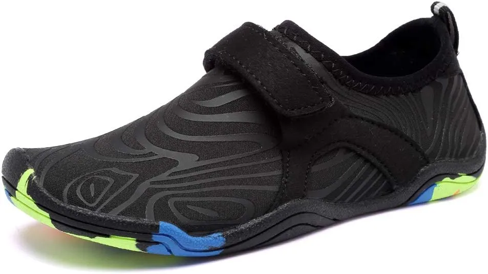 FANTURE Girls & Boys Water Shoes Lightweight Comfort Sole Easy Walking Athletic Slip on Aqua Sock(Toddler/Little Kid/Big Kid)