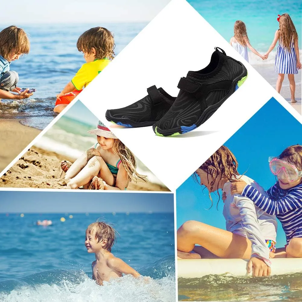 FANTURE Girls & Boys Water Shoes Lightweight Comfort Sole Easy Walking Athletic Slip on Aqua Sock(Toddler/Little Kid/Big Kid)