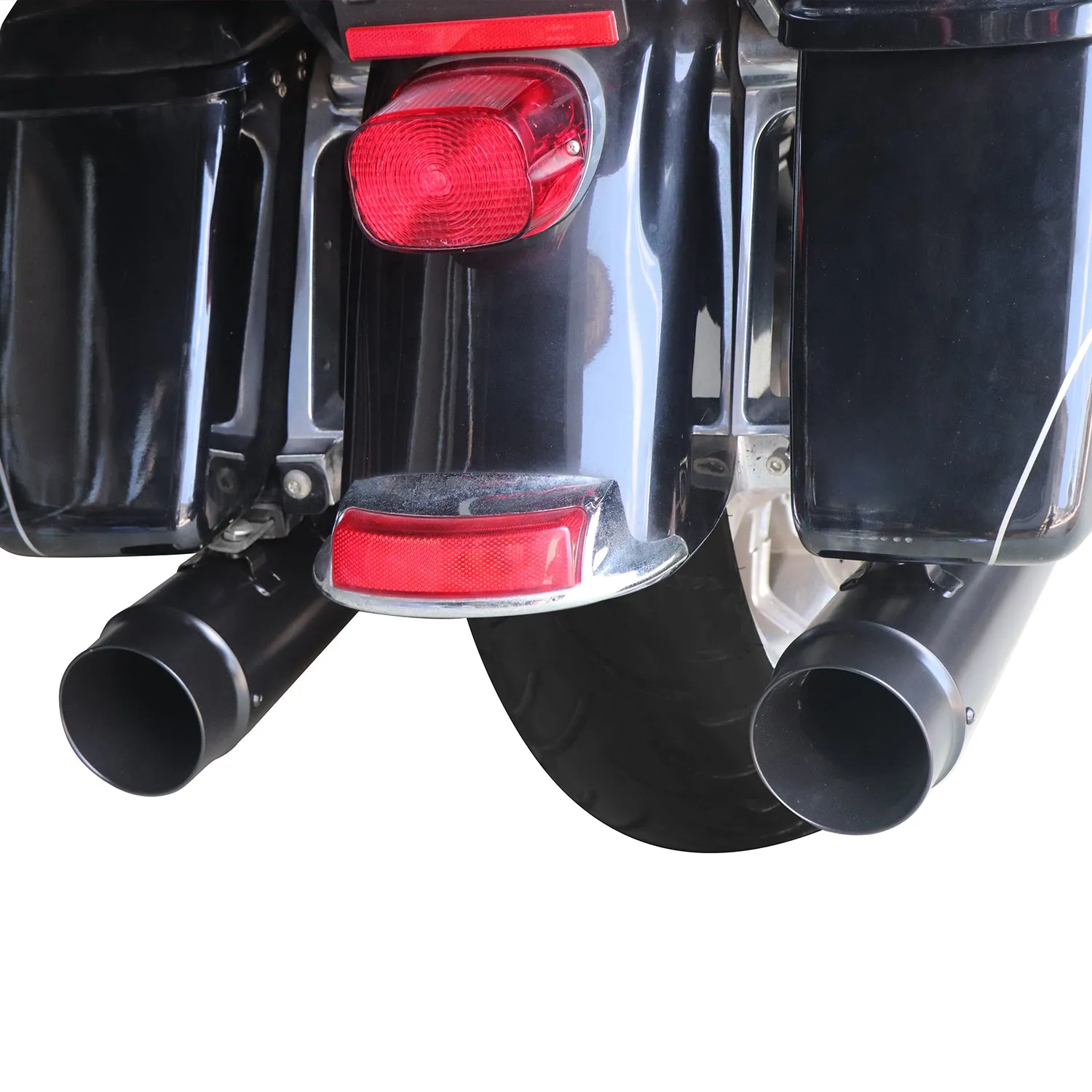 For 1995-2016 Harley Davidson touring 4.4 inch Black megaphone slip on mufflers