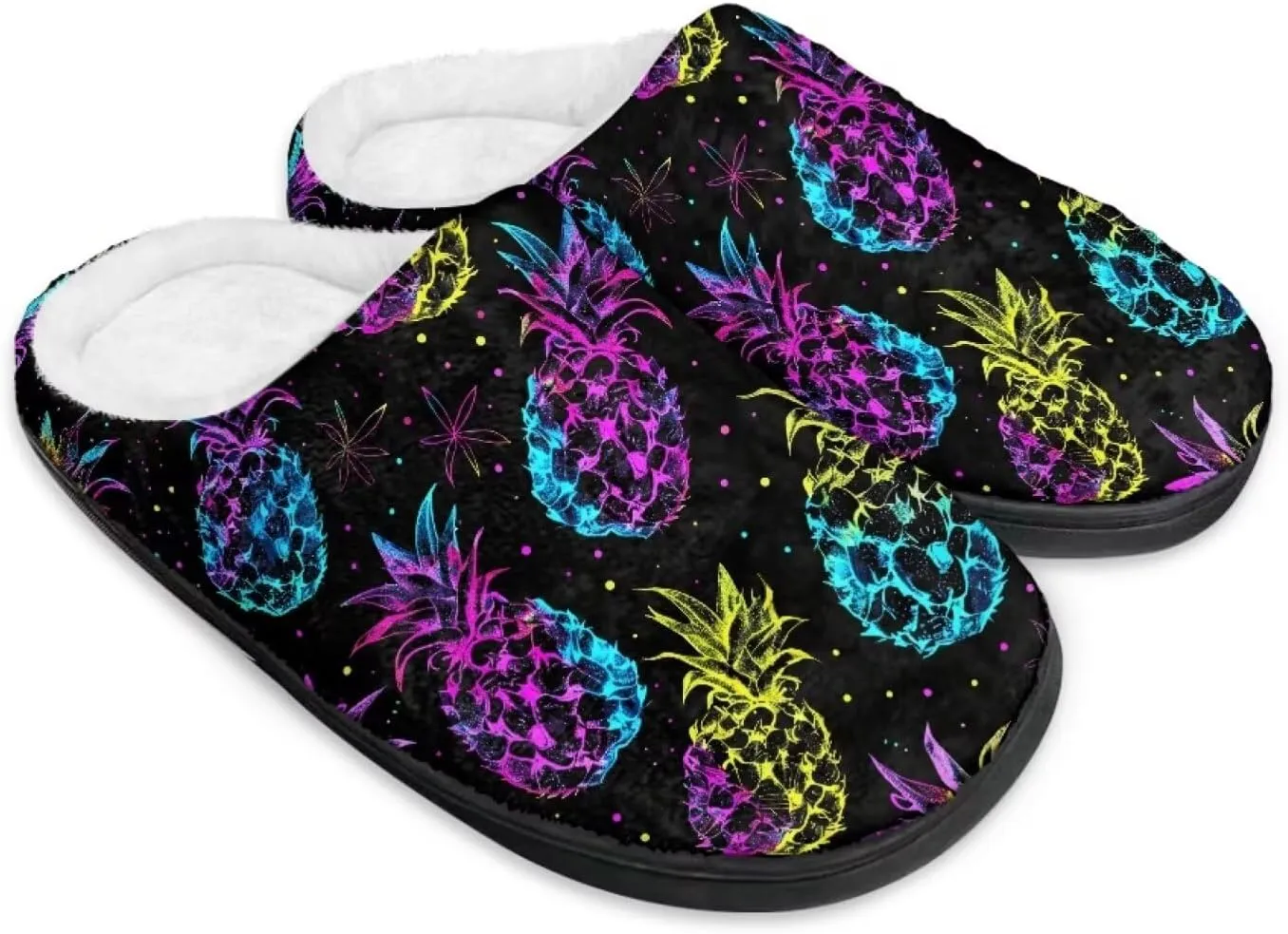 Fuzzy Slippers for Women,Soft Warm House Slippers Fruit Theme Strawberry Slippers Anti Skid Bedroom Slippers Home Shoes