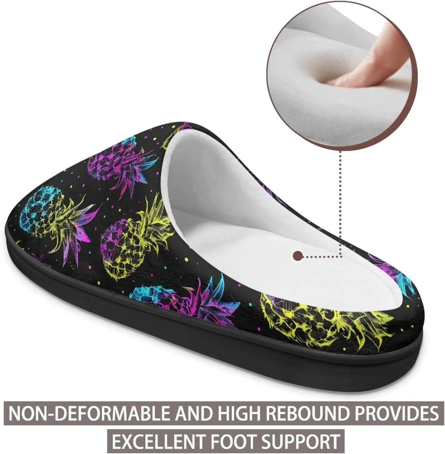 Fuzzy Slippers for Women,Soft Warm House Slippers Fruit Theme Strawberry Slippers Anti Skid Bedroom Slippers Home Shoes
