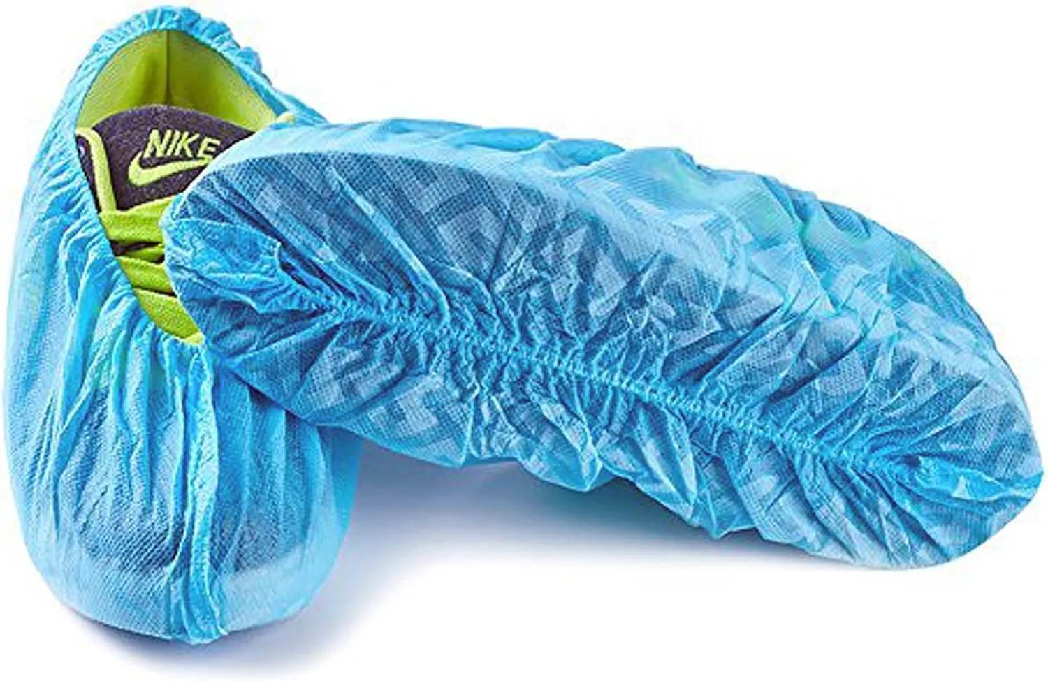 G & F Products Disposable Shoe Covers, Slip-Resistant Booties, Heavy-Duty, Waterproof, Elastic Band, Non-Slip Silicone Sole, Reusable, Protects Floors, Blue, 11 Us Men & 13 Us Women, X-L 100 Pieces