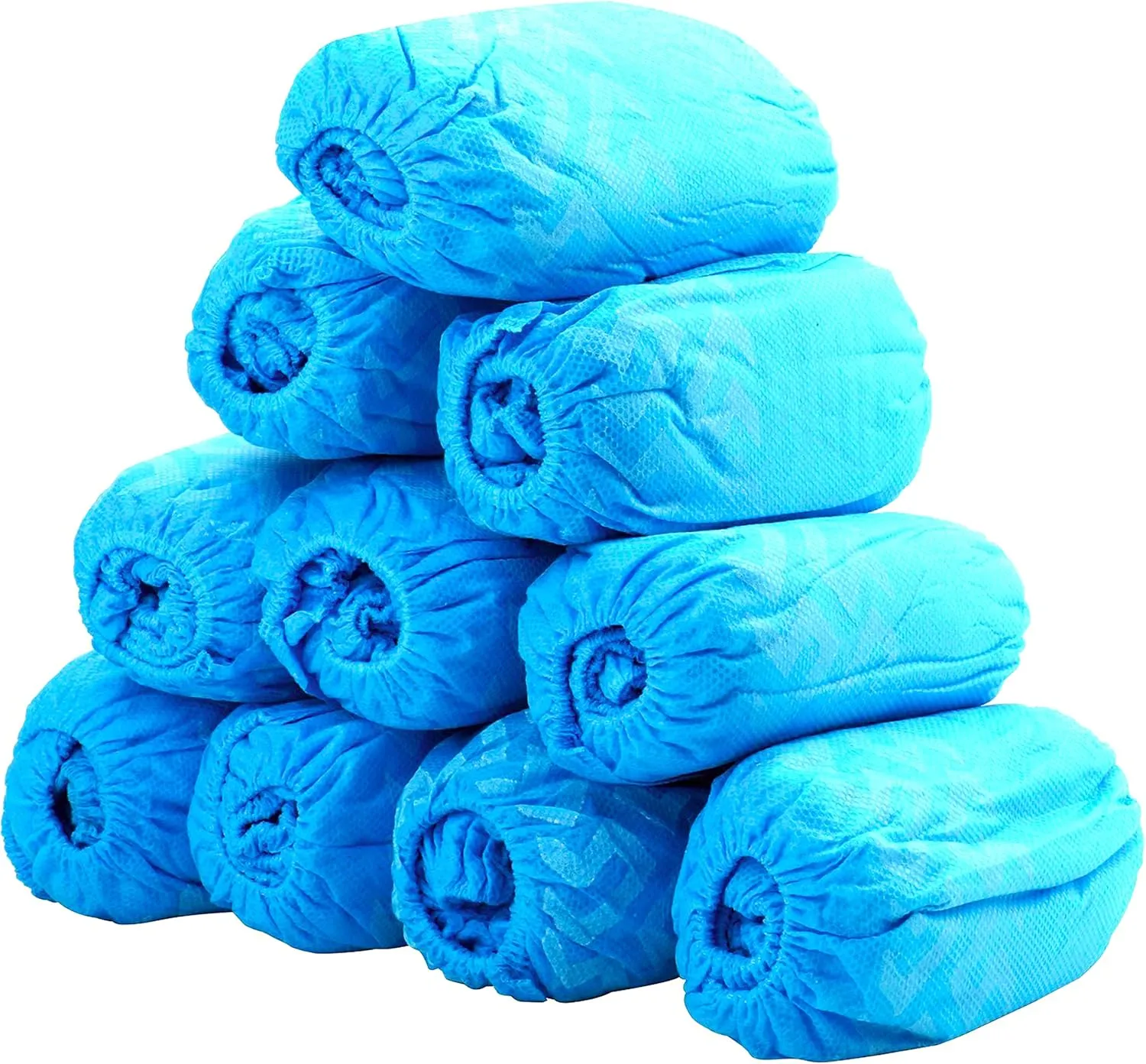 G & F Products Disposable Shoe Covers, Slip-Resistant Booties, Heavy-Duty, Waterproof, Elastic Band, Non-Slip Silicone Sole, Reusable, Protects Floors, Blue, 11 Us Men & 13 Us Women, X-L 100 Pieces