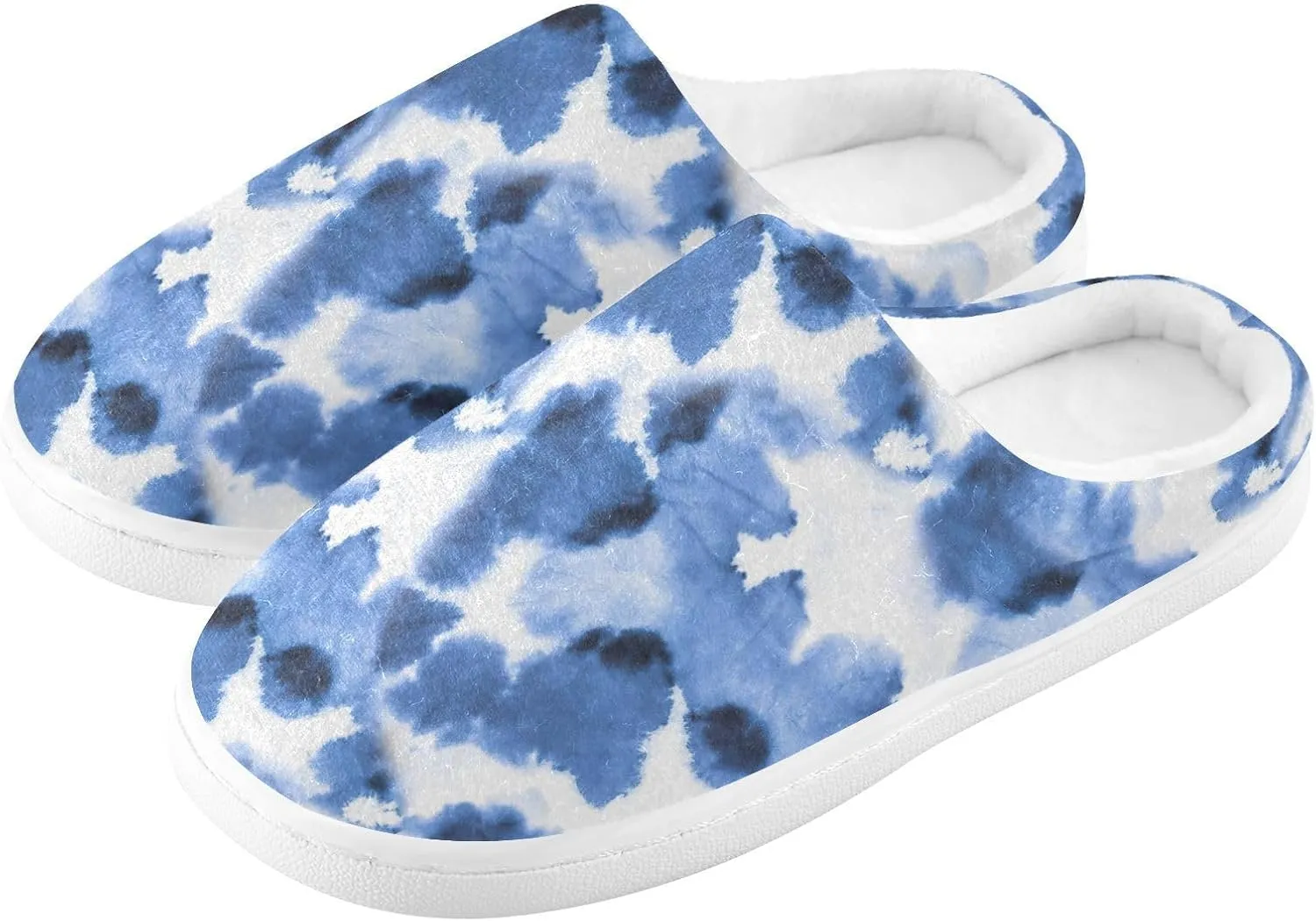 GAIGEO Slippers Women Doodle Cow Black White, Memory Foam Winter Shoes for Women, Soft Comfort for Home or Outdoor Use
