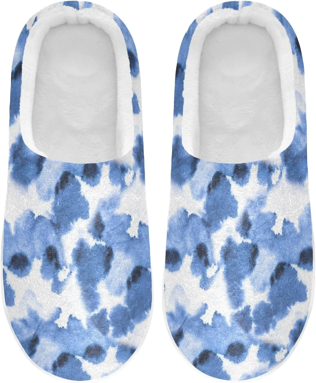 GAIGEO Slippers Women Doodle Cow Black White, Memory Foam Winter Shoes for Women, Soft Comfort for Home or Outdoor Use