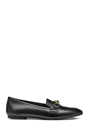 Geox Kadın Siyah Llizia Deri Maskülen Loafer