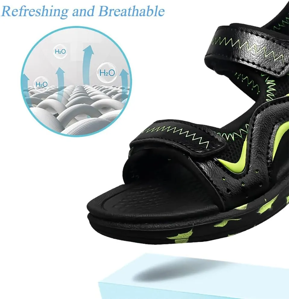 GEXECEUSS Kids Sports Sandals Outdoor Athletic Casual Walking Sandals Boys Girls Beach Sandal Summer Water Shoes for Little Kid/Big Kid