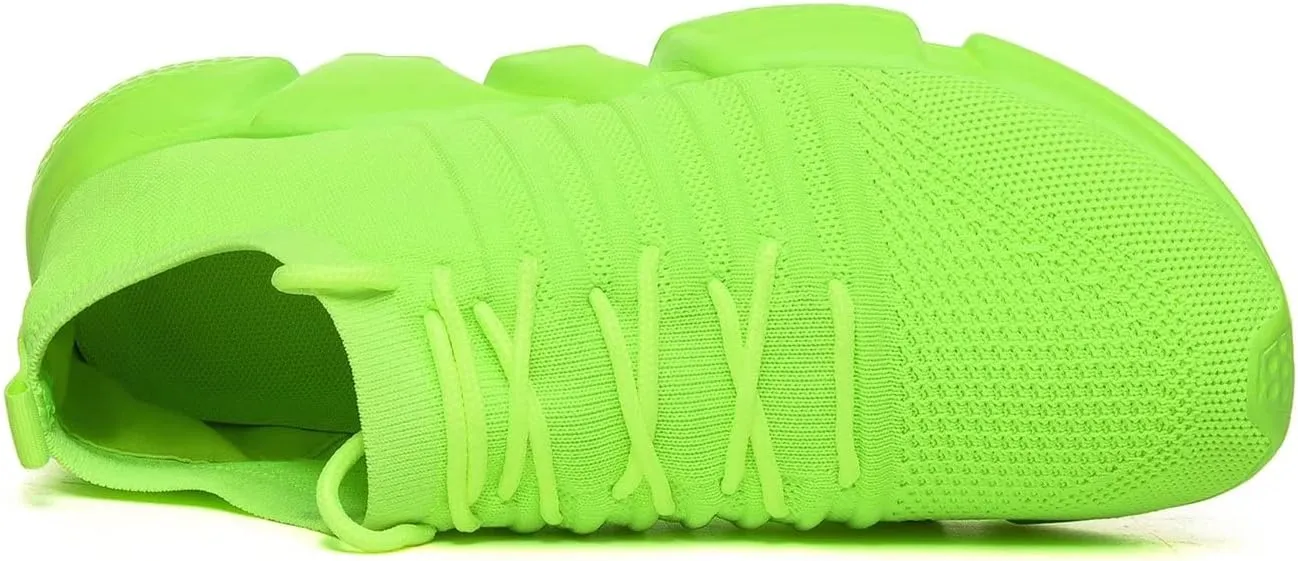GSLMOLN Mens Womens Fashion Sneakers Unisex Slip on Ultra-Sock Knit Soft Sole Breathable Lightweight Casual Walking Shoes