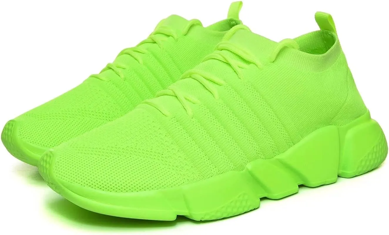 GSLMOLN Mens Womens Fashion Sneakers Unisex Slip on Ultra-Sock Knit Soft Sole Breathable Lightweight Casual Walking Shoes