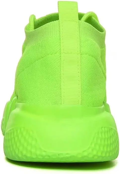 GSLMOLN Mens Womens Fashion Sneakers Unisex Slip on Ultra-Sock Knit Soft Sole Breathable Lightweight Casual Walking Shoes