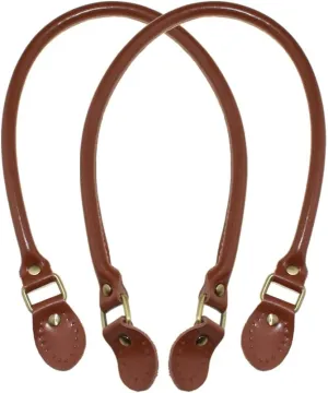 HAHIYO Purse Handle Replacement Cowhide Leather Handle Strap Shoulder Handbag Tote Belt Sturdy Easy Clip on Attach Stay on Not Slip off Not Leave Mark on Body 24.4inch 2PCS
