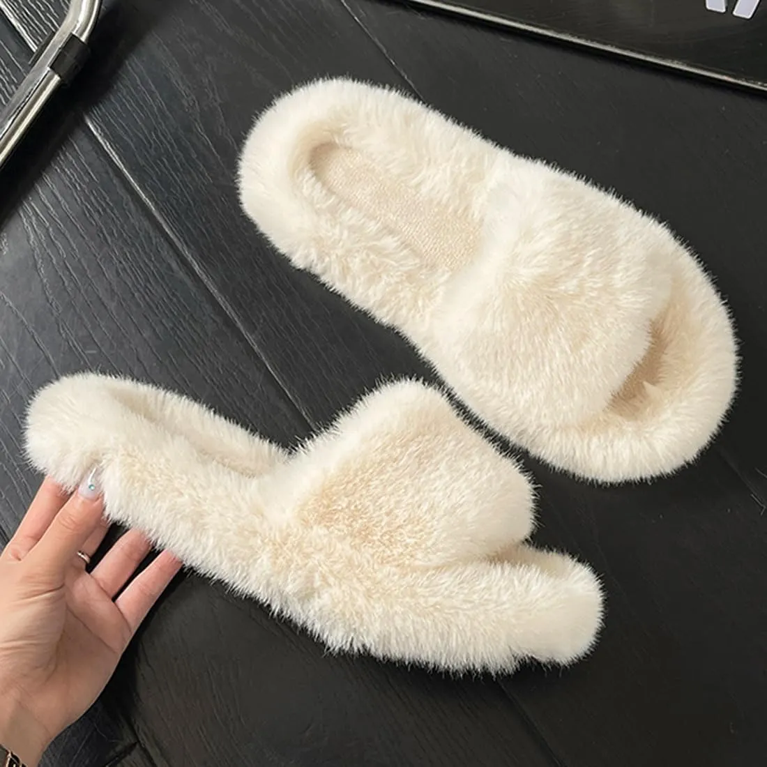 Harssidanzar Women Memory Foam House Bedroom Slippers Sandals Slides Soft Flat Comfy Anti-Slip Open Toe Indoor Outdoor Slip on KL504US