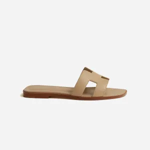 Hermes Oran sandal Beige Lin
