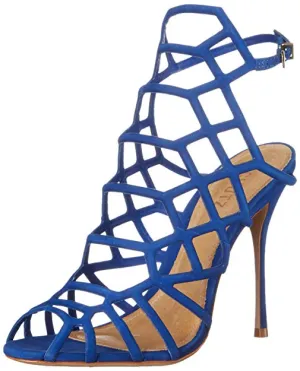 High Blue Schutz Heel Dress Automated Sandal, Sandals Minimalistic (6) Caged Klein Dress Juliana Royal