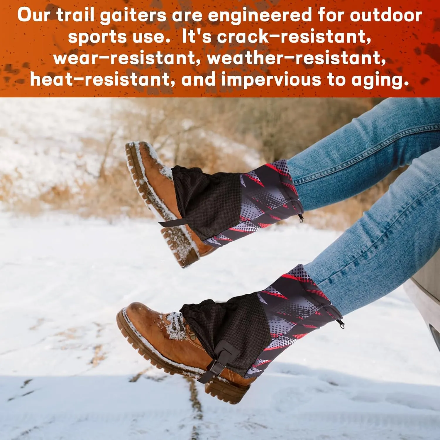 Hiking Gaiters for Woman, Running Shoe Gaiters, Trail Running Gaiters Sandproof, Hiking Gaiters, Ankle Gaiters for Hiking, Snow, Trail Running, Hunting, Skiing, Mountain Climbing