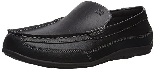 Hilfiger Men's Slip Black Tommy leather Shoe, Price drop Loafers Boat Dathan On Endless variety