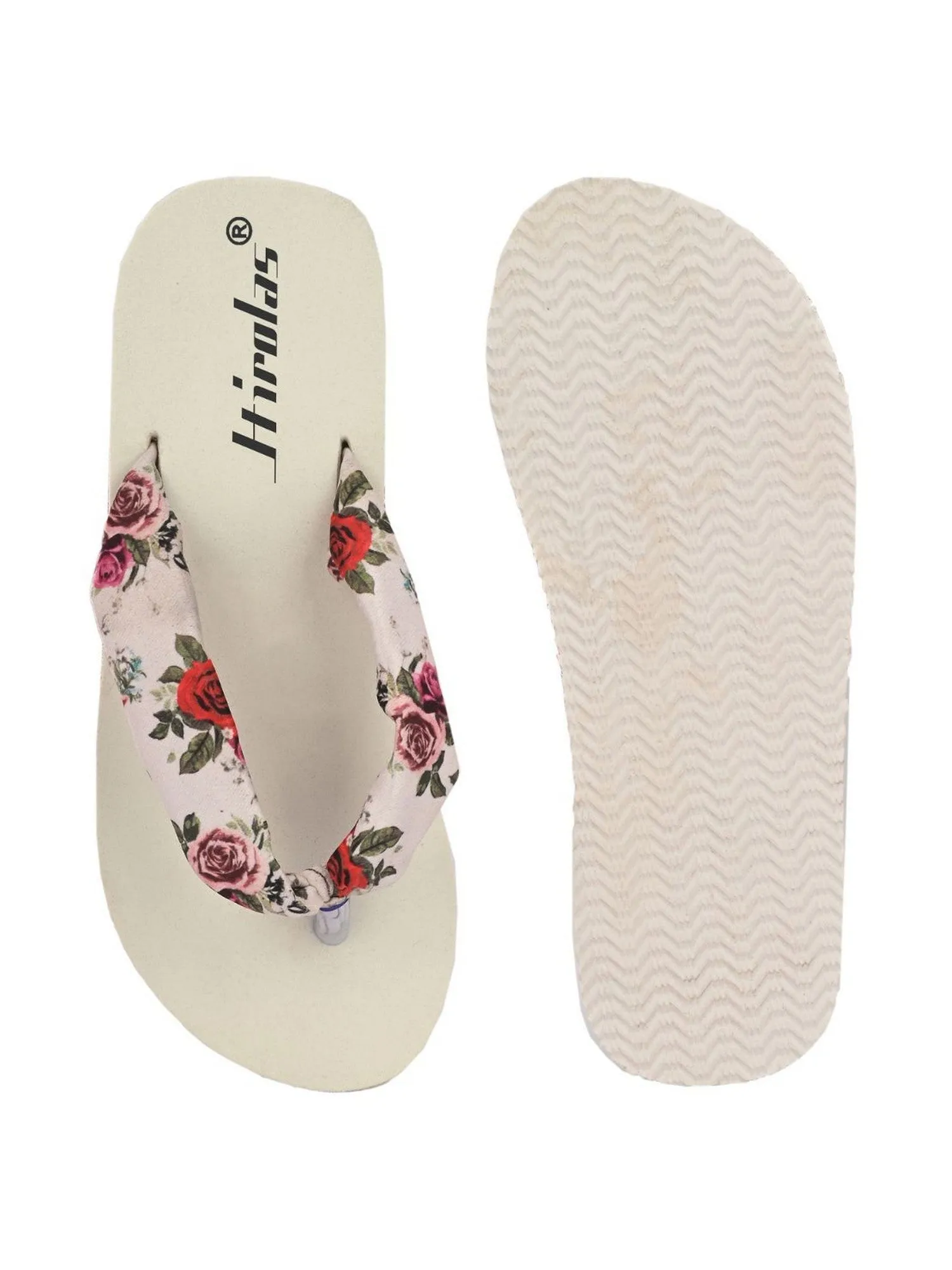 Hirolas® Women Multi-color Printed Thong Flip_Flops (HROWFF05WHT)