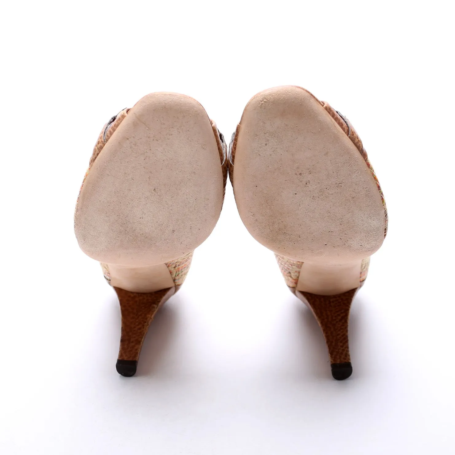 Horsebit Open Toe Pumps Size 39
