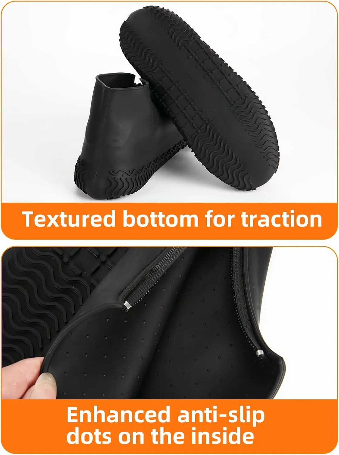 HTHOY&GOWY Shoe Covers Waterproof Silicone Rain Overshoes for Kids Men and Women