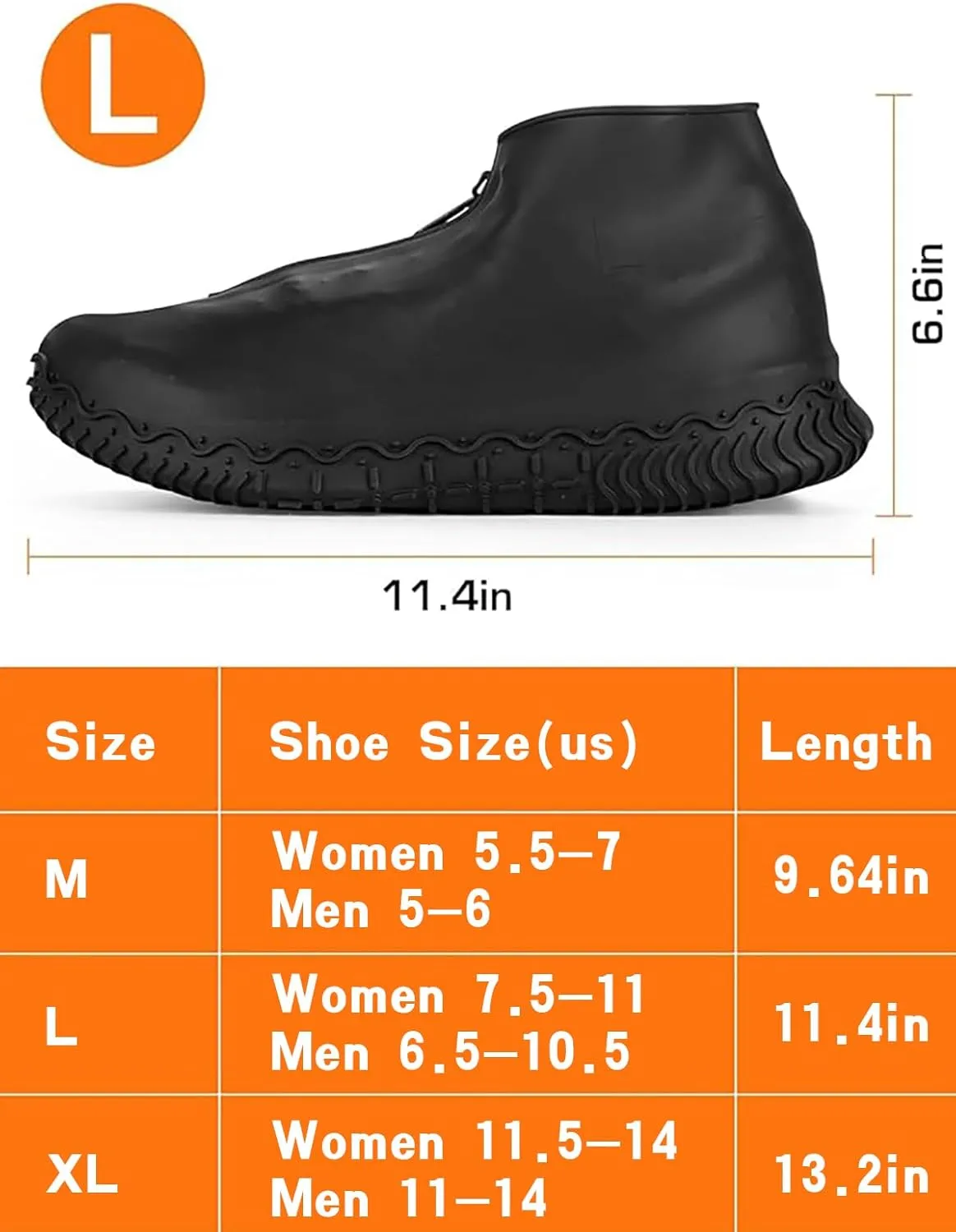 HTHOY&GOWY Shoe Covers Waterproof Silicone Rain Overshoes for Kids Men and Women