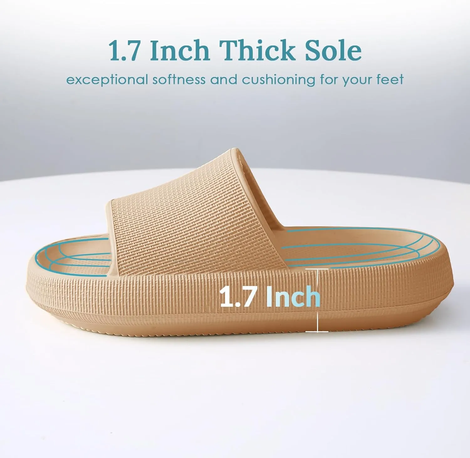 HUXMEYSON Cloud Slippers for Women and Men, Pillow Slippers Super Soft, Thick Sole Slides for Women with Anti-Skid Sole