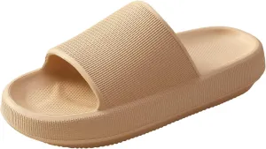 HUXMEYSON Cloud Slippers for Women and Men, Pillow Slippers Super Soft, Thick Sole Slides for Women with Anti-Skid Sole