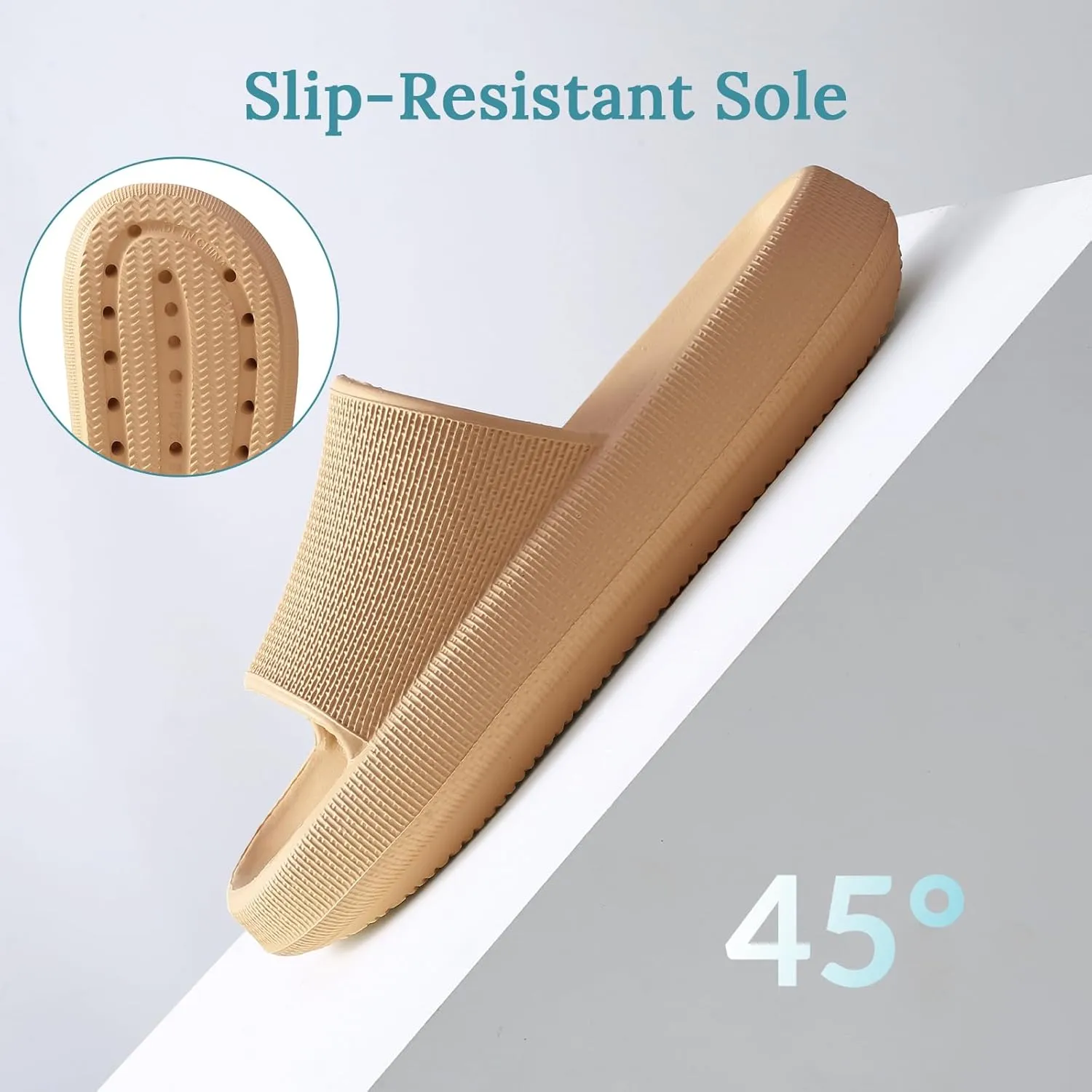 HUXMEYSON Cloud Slippers for Women and Men, Pillow Slippers Super Soft, Thick Sole Slides for Women with Anti-Skid Sole