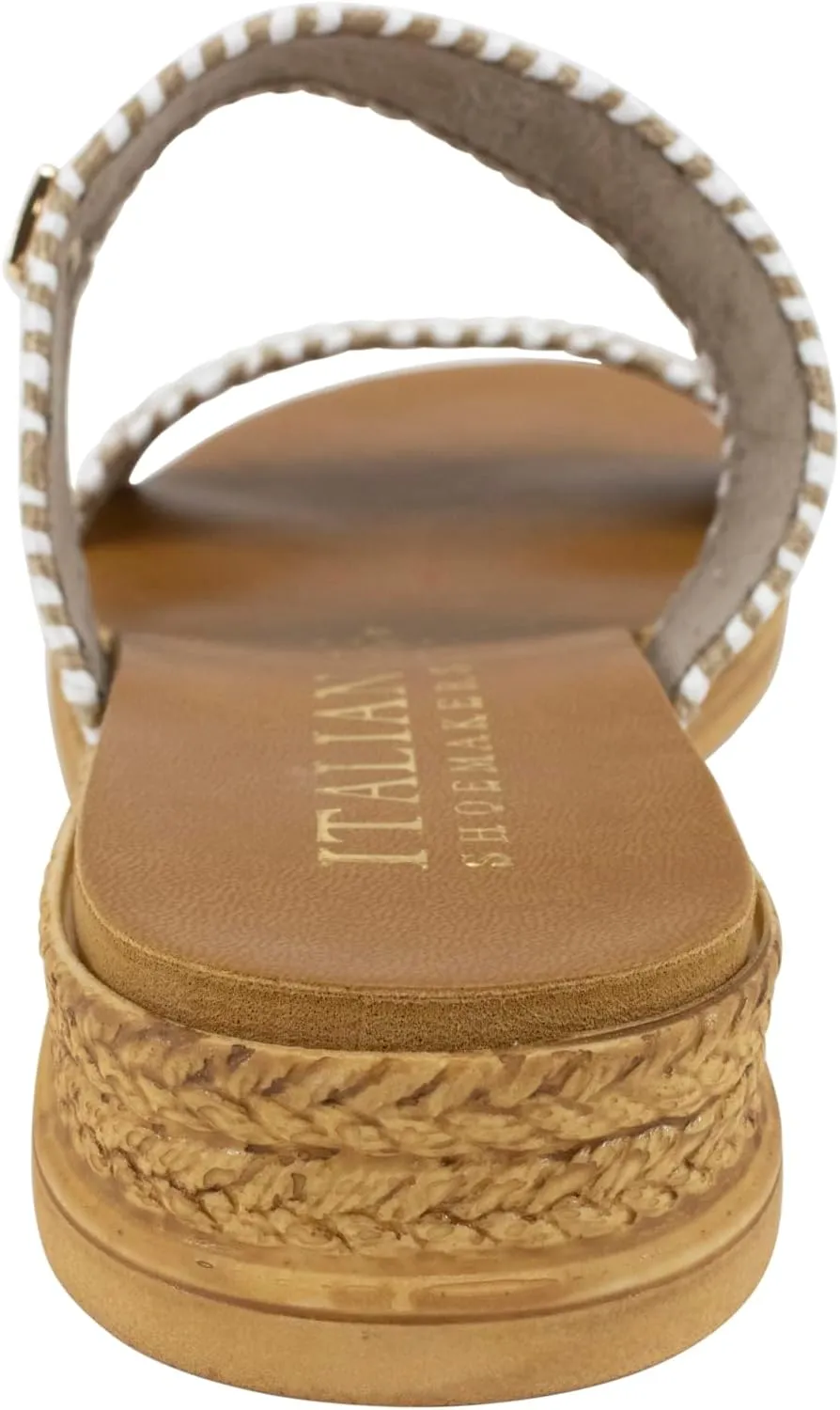ITALIAN Shoemakers Women's Navya Slide Wedge Double Band Sandal for Women
