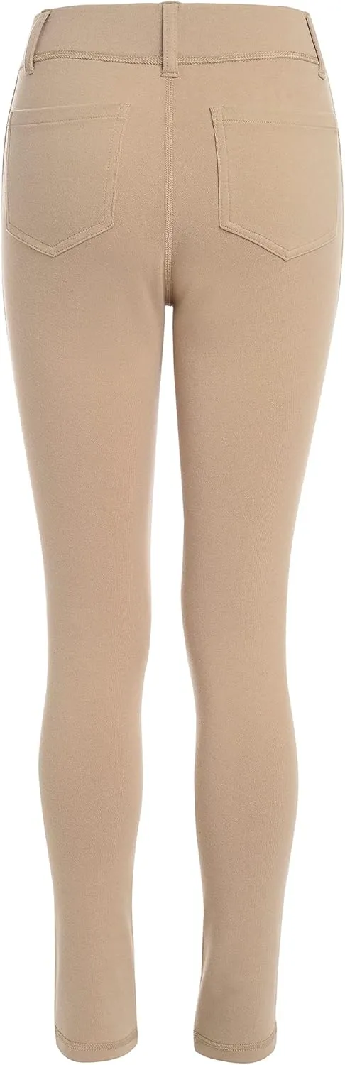 IZOD Girls' School Uniform Sensory-Friendly Jegging, Soft Fabric with Flattened Seams, Tagless