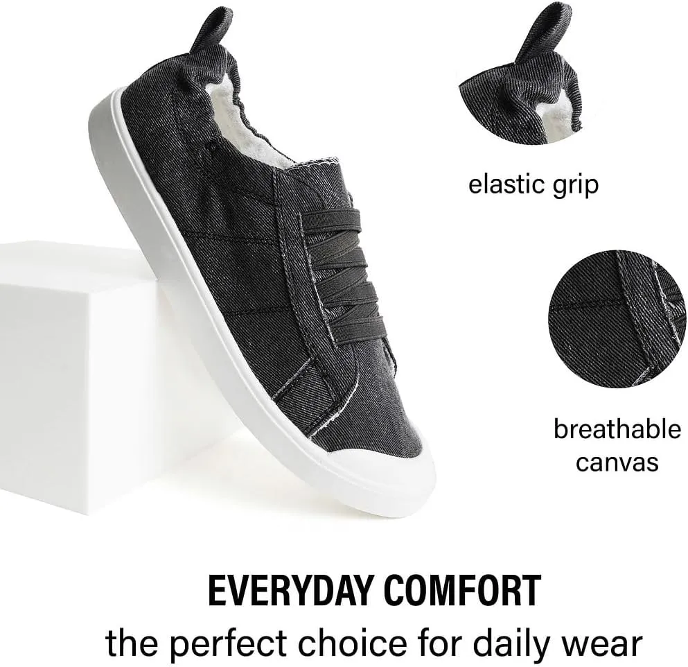 J. Adams Taylor Low-Top Sneakers - Easy Slip-on Elastics Shoe Laces - Comortable Walking Shoes