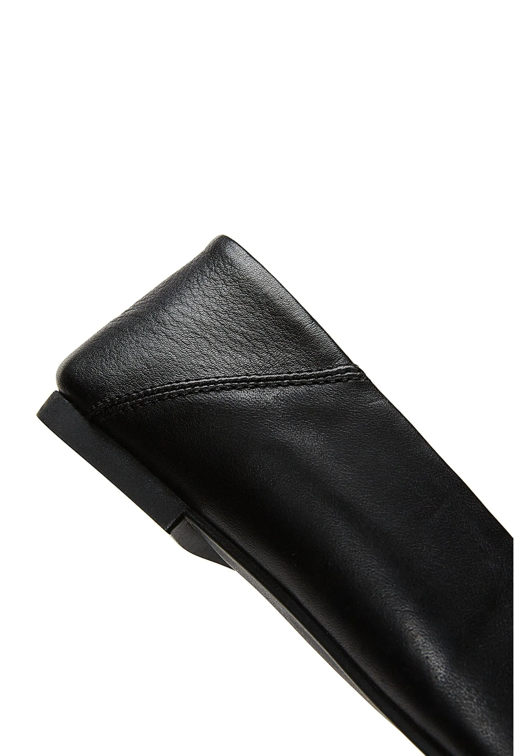 Kadın Siyah Deri Maskülen Loafer