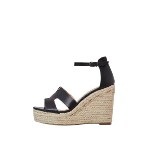 Kayson H Monumental discount Black Espadrille Vamp Wedge Smart design Sandals Platform Lemonade Ankle Strap
