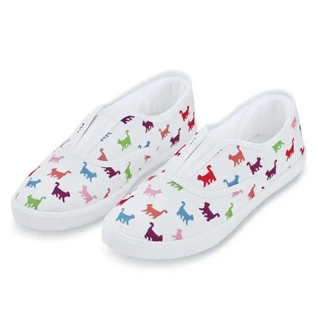 Kitten Printed Easy-to-Wear Slip-On Sneakers