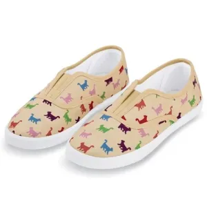 Kitten Printed Easy-to-Wear Slip-On Sneakers