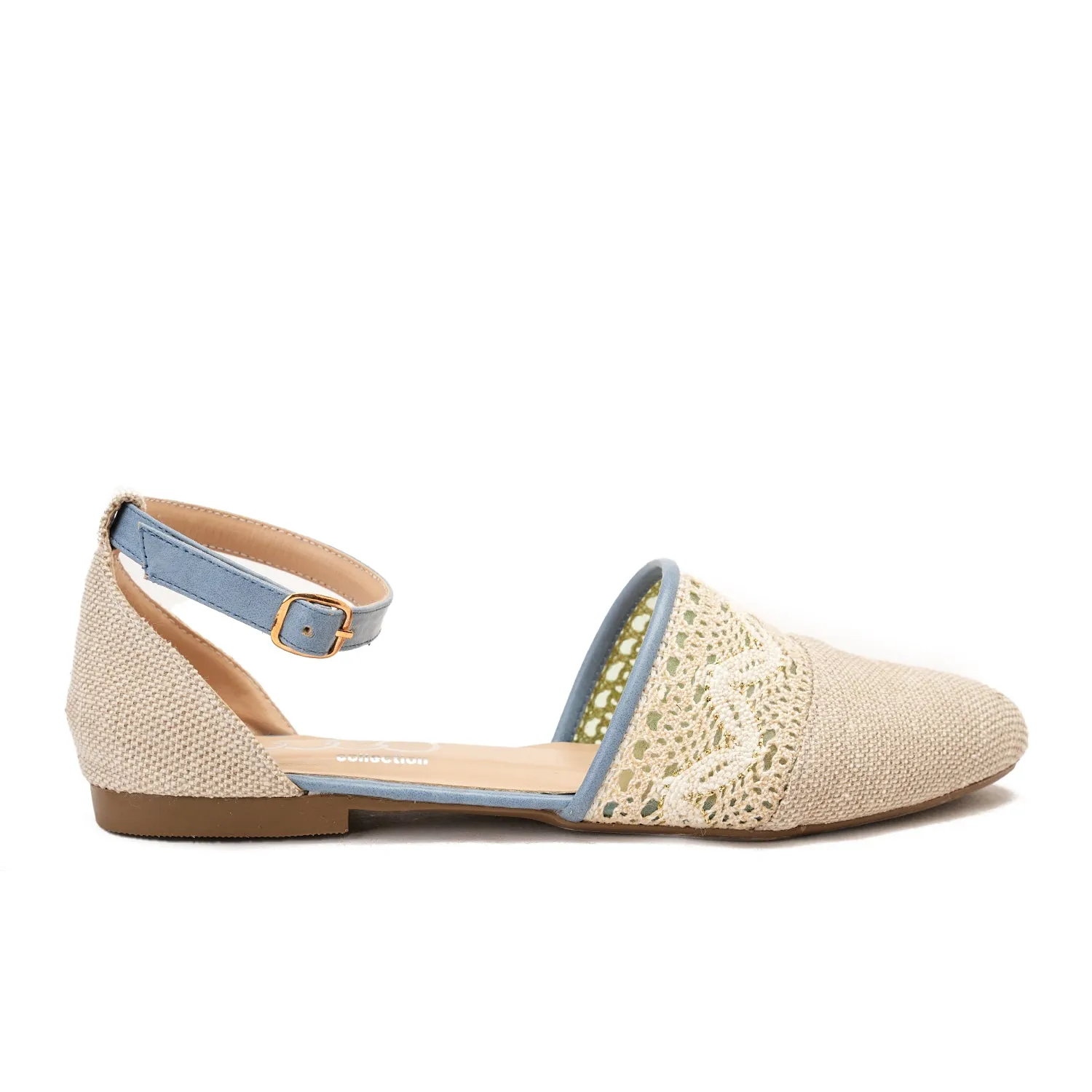 Knitted sandal - blue