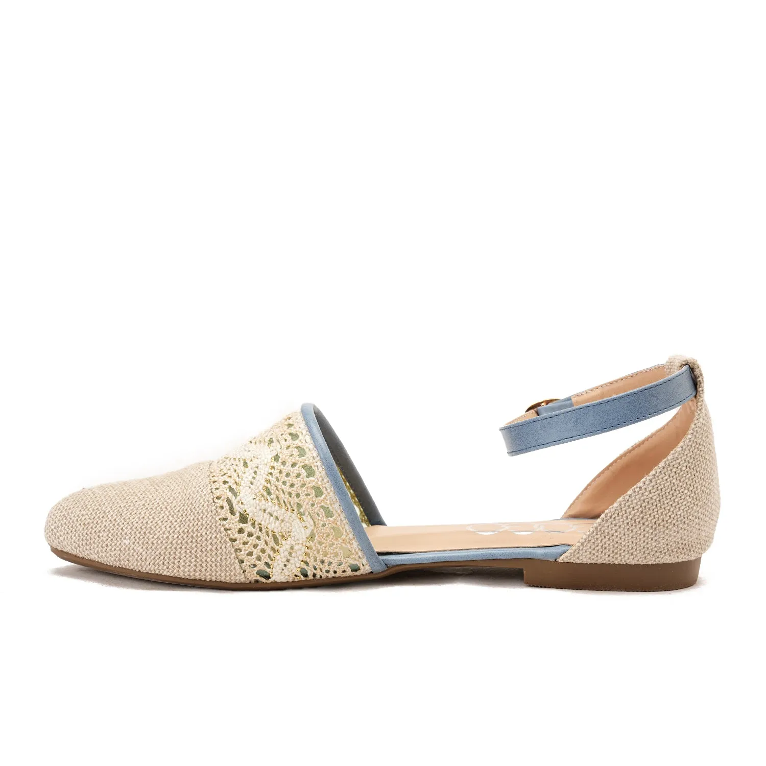 Knitted sandal - blue